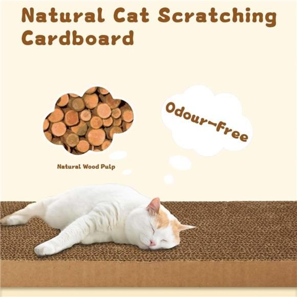 5 Pcs Cardboard Cat Scratchers with Box 16.5x8.2in Cat Scratch Pad Reversible - Picture 4 of 6